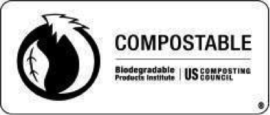 Logo certification compostable