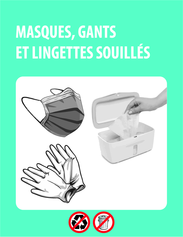Aperçu du visuel Masques, gants et lingettes format Affiche